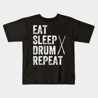 Eat sleep drum repeat Kids T-Shirt